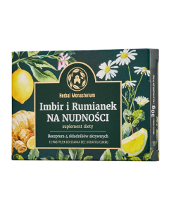 Imbir i Rumianek na nudnosci, pastyl.do ssania, 12szt