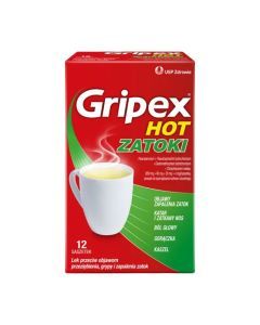 Gripex Hot Zatoki, prosz.d/sp.roztw.doustn., 12 saszetek