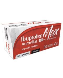 Ibuprofen MAX Aurovitas, 400 mg, kaps.miękkie, 50 szt