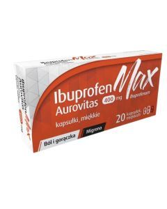 Ibuprofen Max Aurovitas, 400 mg, kaps.miękkie, 20 szt
