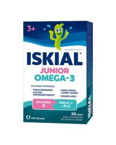 Iskial Junior Omega-3, żelki, sm.truskawkowy, 30 szt