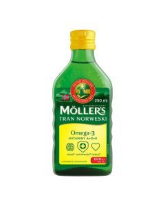 Mollers Tran Norweski, aromat cytrynowy, 250 ml