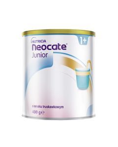 Neocate Junior 1+, żywność specjalnego przeznaczenia medycznego o smaku truskawkowym, 400 g