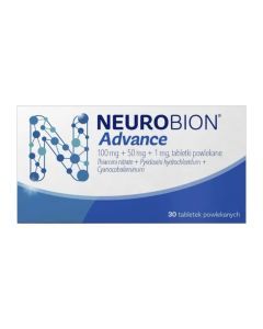 Neurobion Advance, 100 mg+50 mg+1 mg, tabl.powl., 30 szt