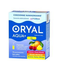 Oryal Aqua+, Smak Ananas-Kokos-Mango, proszek, 14 saszetek