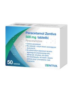 Paracetamol Zentiva, 500 mg, tabletki, 50 szt.