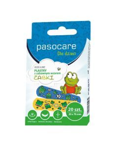 Plastry z zabawnym wzorem pasocare kidsline ŻABKI