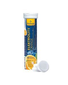 Protego Elektrolity Orange, tabletki musujące wzbogacone o witaminę C, 20 szt.