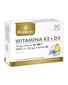 Protego Witamina K2 + D3, kapsułki elastyczne, 30 szt.