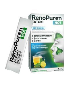 RenoPuren Zatoki Hot bez cukru, prosz.,sm.cytr.-miet.,8sasz.