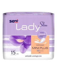 Seni Lady Slim mini plus, wkladki urolog., 15 szt