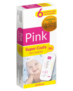 Pink Super Czuly, test,ciazowy,plytkowy, 1 szt