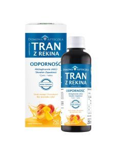 Domowa Apteczka Tran z rekina, emulsja, smak mango-brzoskwinia, 250 ml