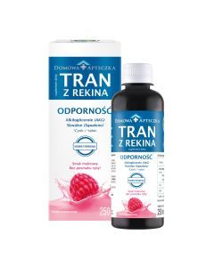 Domowa Apteczka Tran z rekina, płyn o smaku malinowym, 250 ml