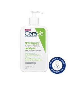 CeraVe, nawilżający krem-pianka, do mycia, 473 ml