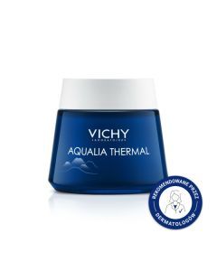 Vichy Aqualia Thermal Spa, nawilżający i regenerujący żel-krem przeciw objawom zmęczenia na noc, 75 ml