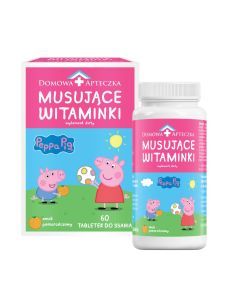 Domowa Apteczka Musujące Witaminki Świnka Peppa, tabletki do ssania, 60 szt.