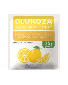 Glukoza, smak cytrynowy, proszek, 76,5g