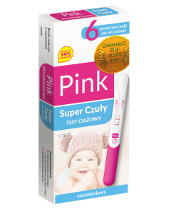 Test Ciążowy Pink Strumieniowy Super Czuły, 1 szt.