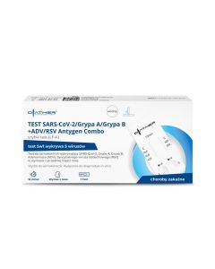 Test COVID-19 SARS-CoV-2 & Grypa A/B Antygen(wymaz),1szt