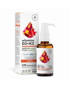 Witamina D3 4000 IU + K2, MCT, krople, 50 ml