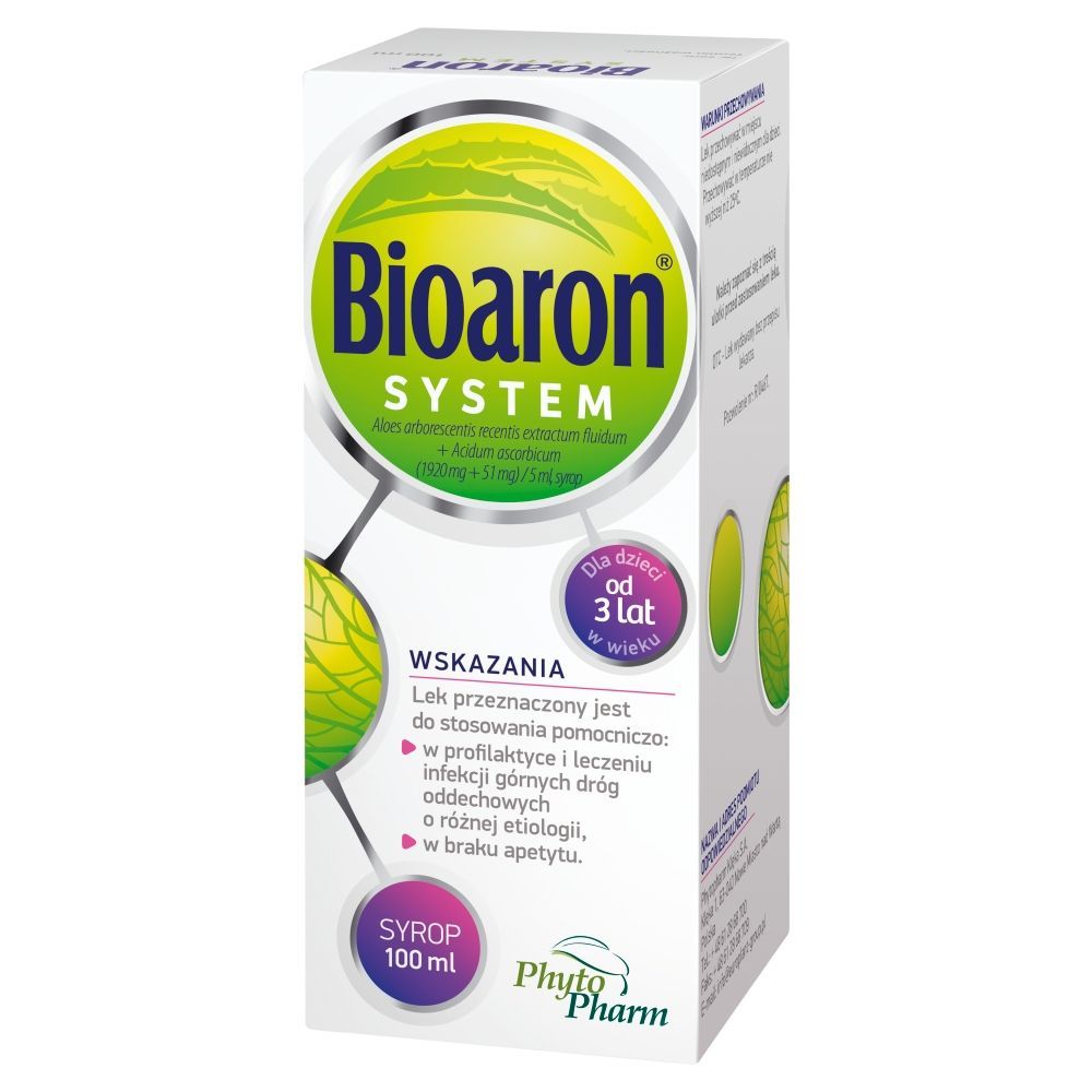 Bioaron SYSTEM (1920 mg + 51 mg) / 5 ml syrop, 100 ml
