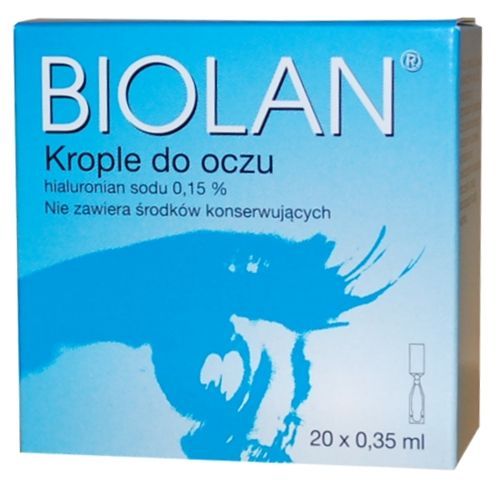 Biolan 0,15%, krople do oczu, 0,35 ml, 20 minims&oacute;w