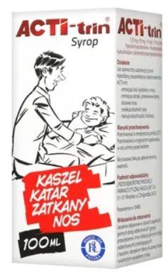 ACTI-trin, (1,25 mg + 30 mg + 10 mg)/5 ml, syrop, 100 ml