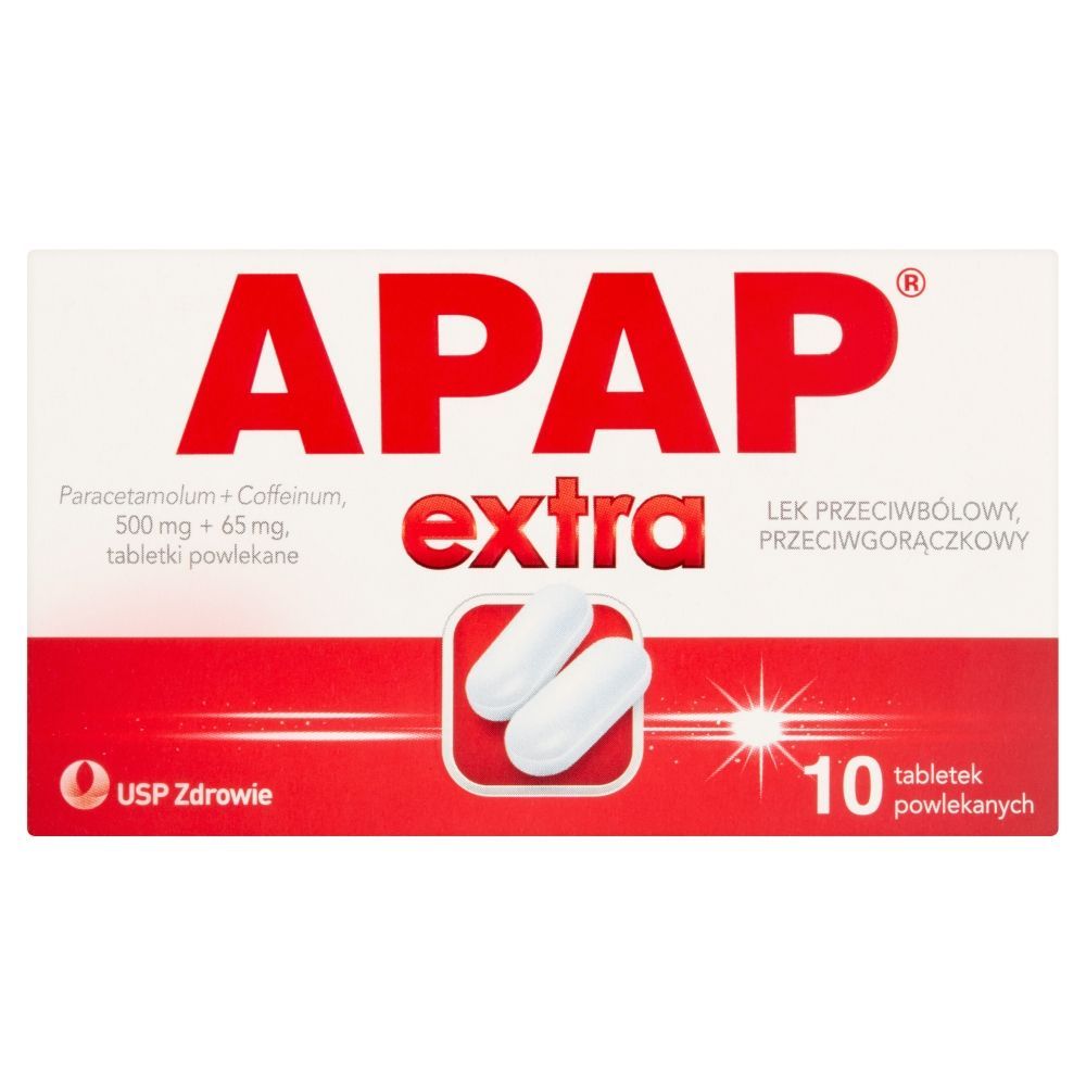 Apap Extra, 500 mg + 65 mg, tabletki powlekane