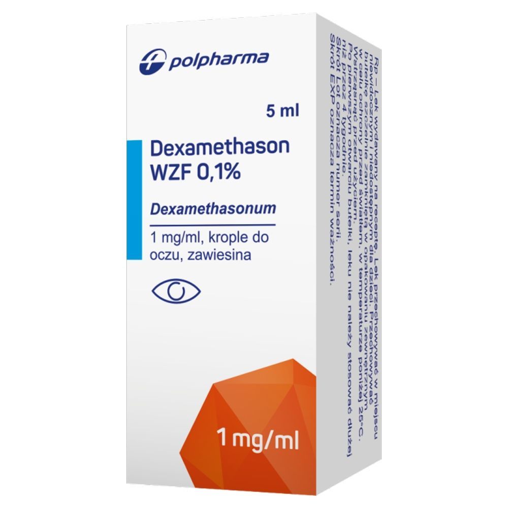 DEXAMETHASON WZF 0,1%, 1 mg/ml, krople do oczu, zawiesina