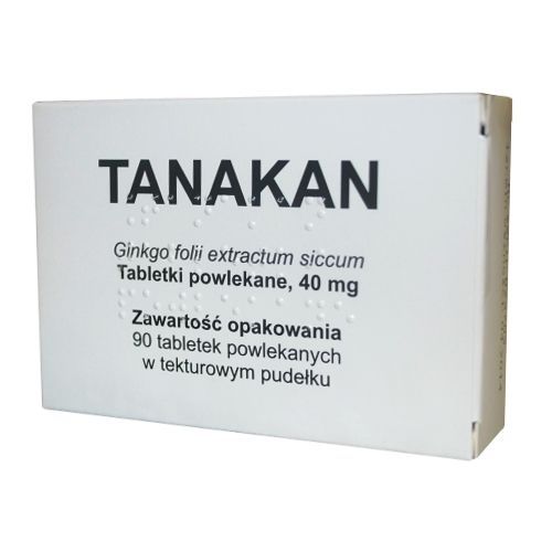 Tanakan, 40 mg, tabletki powlekane, 90 sztuk, (import r&oacute;wnoległy, Czechy, Delfarma)