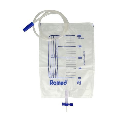 Romed, worek na mocz z wentylem i spustem T, jałowy, 2 l, 1 szt.