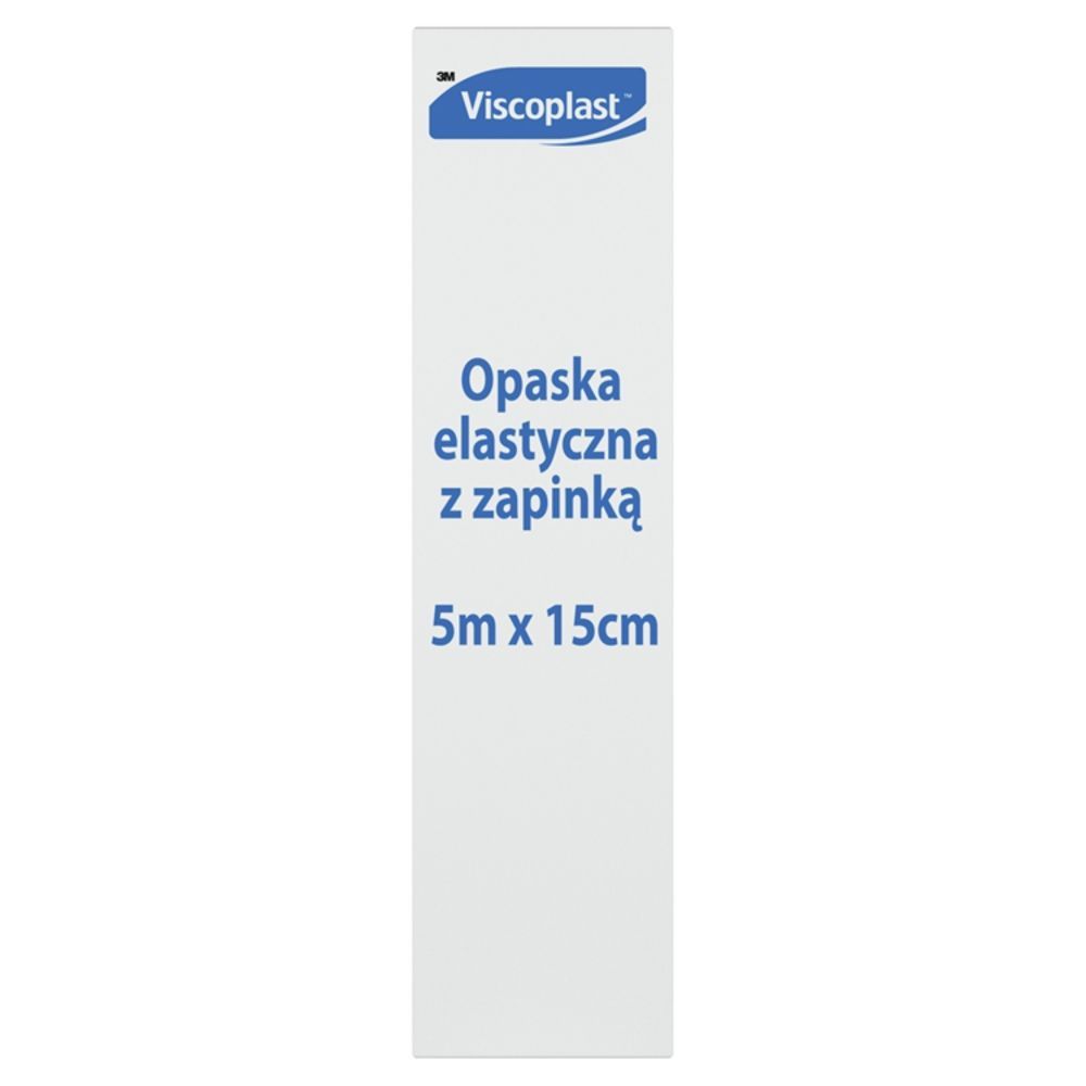 Viscoplast, opaska elastyczna tkana z zapinką, 5 m x 15 cm, 1 szt.