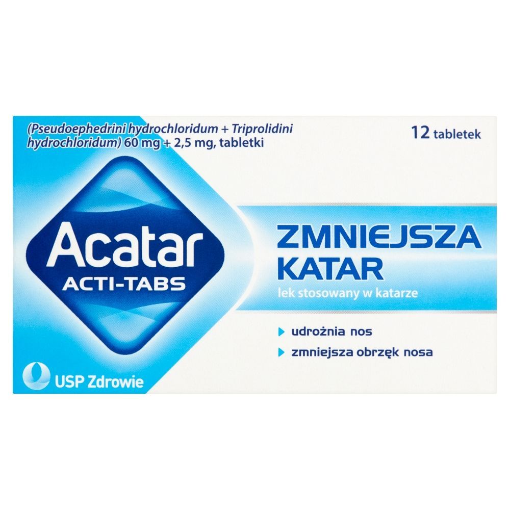 Acatar Acti Tabs, 60 mg + 2,5 mg, tabletki, 12 szt.