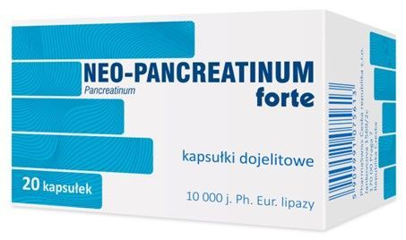 Neo-Pancreatinum forte, 10000 j., kapsułki dojelitowe, 20 szt.