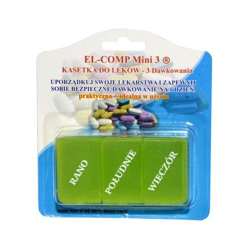 Kasetka, dozownik do lek&oacute;w, dzienna, 3-komorowa, 1 szt.