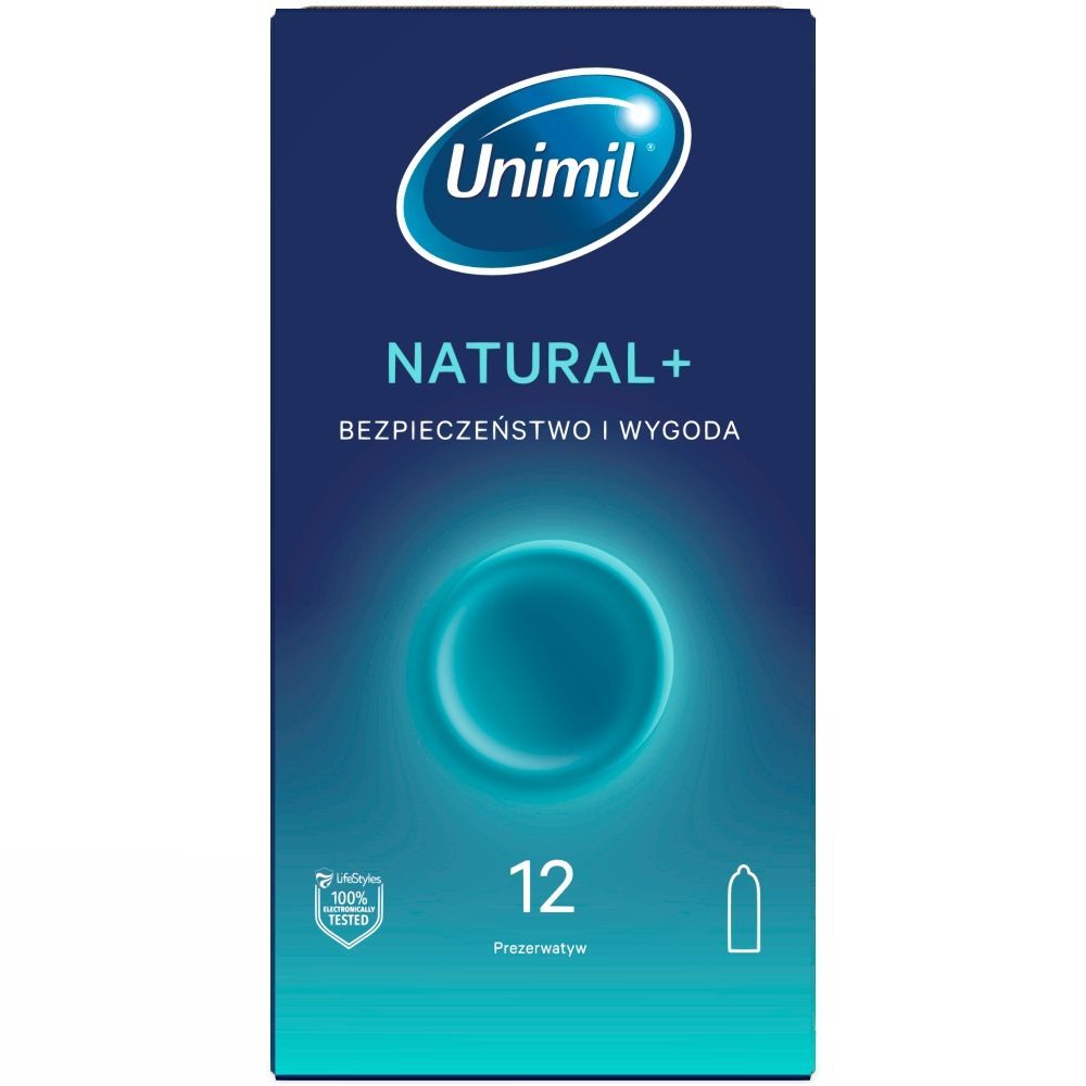 Unimil Natural, prezerwatywy lateksowe, 12 szt.