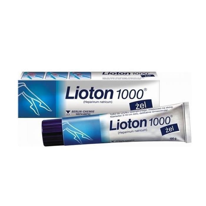 Lioton 1000, 8,5 mg (1000 IU)/g, żel