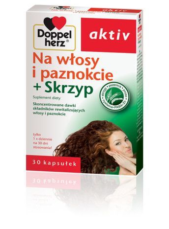 Doppelherz aktiv Na włosy i paznokcie + skrzyp, kapsułki, 30 szt.