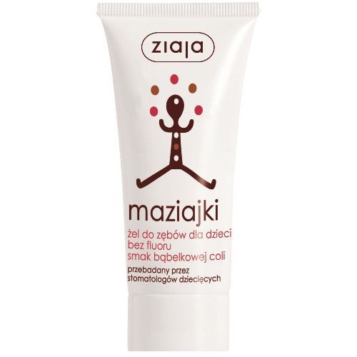 Ziaja Maziajki, żel do zęb&oacute;w dla dzieci bez fluoru, bąbelkowa cola, 50ml