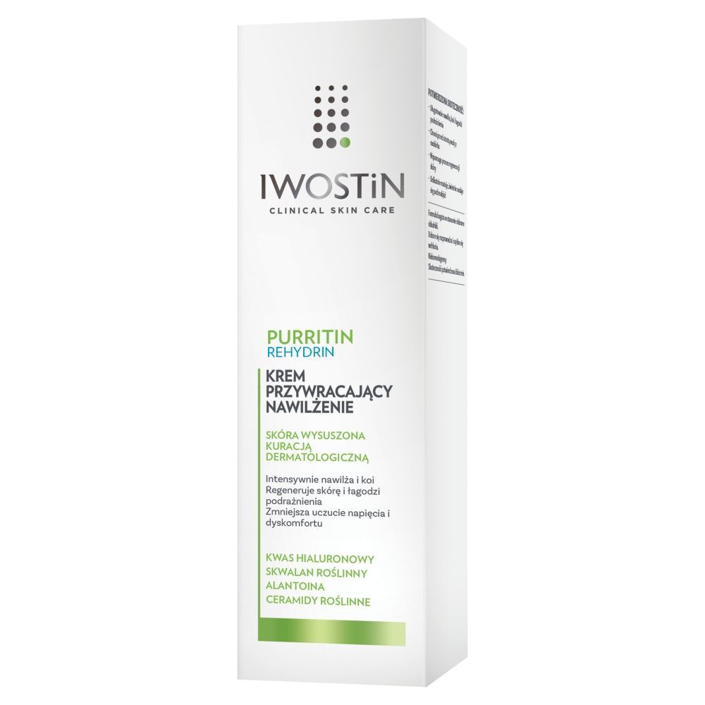 Iwostin Purritin Rehydrin, Krem przywracający nawilżenie, 40 ml
