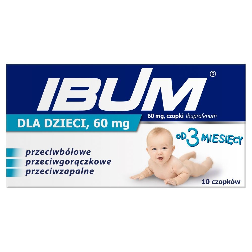 Ibum dla dzieci, 60 mg, czopki, 10 szt.