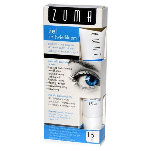 Zuma, żel ze świetlikiem pod oczy i na powieki, sk&oacute;ra podrażniona, 15 ml