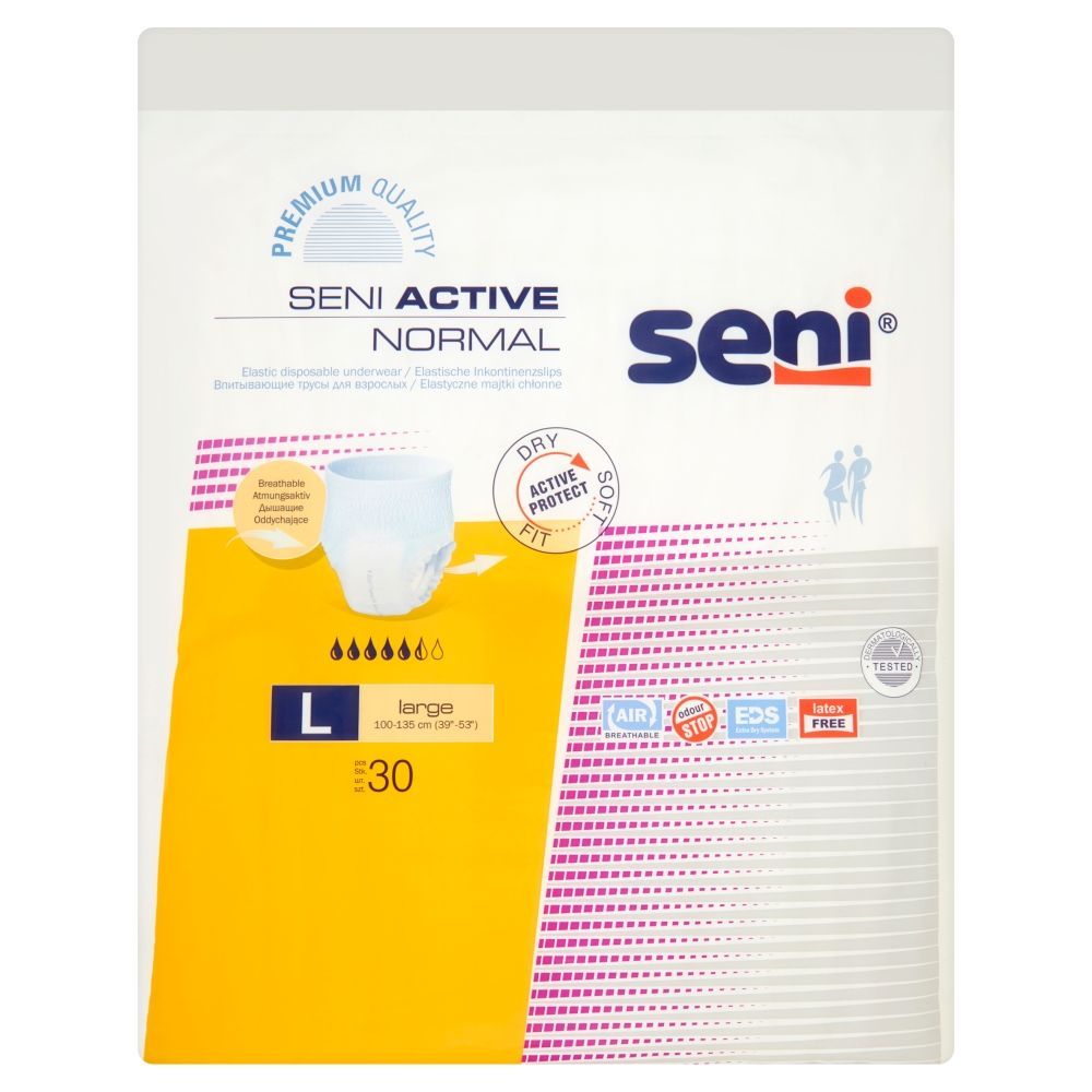 Seni Active Normal, majtki chłonne, rozmiar L, 30 szt.