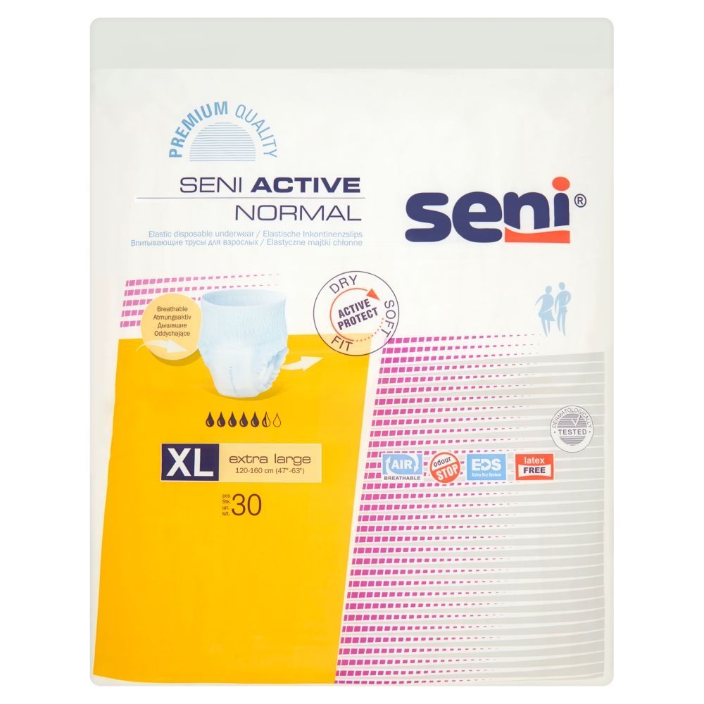 Seni Active Normal, majtki chłonne, rozmiar XL, 30 szt.