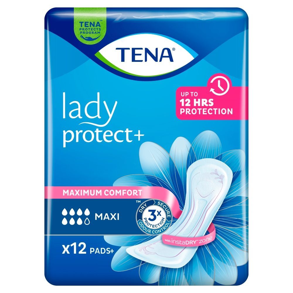 TENA Lady Protect+ Maxi, specjalistyczne podpaski, 12 szt.