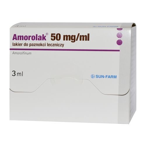 Amorolak, 50 mg/ml, lakier do paznokci leczniczy, 3 ml (1 butelka)
