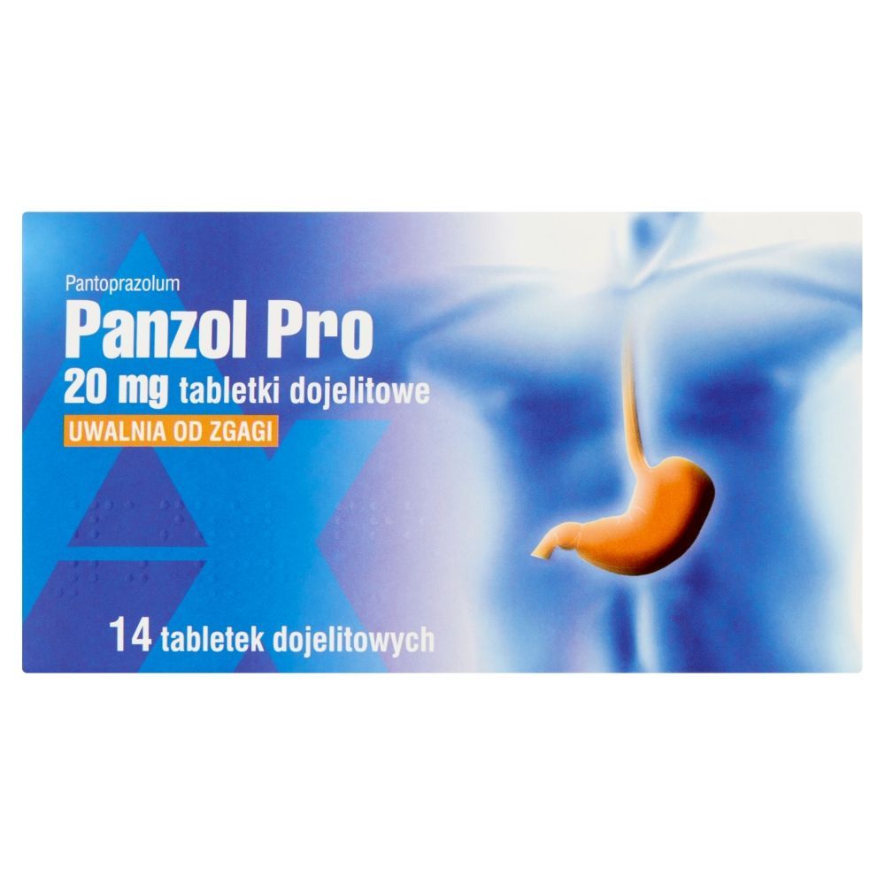 Panzol Pro, 20 mg, tabletki dojelitowe, 14 szt.