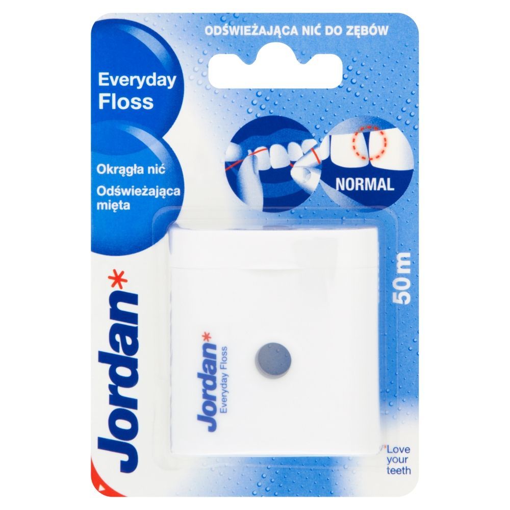 Jordan Everyday Floss, odświeżająca nić do zęb&oacute;w, 50 metr&oacute;w