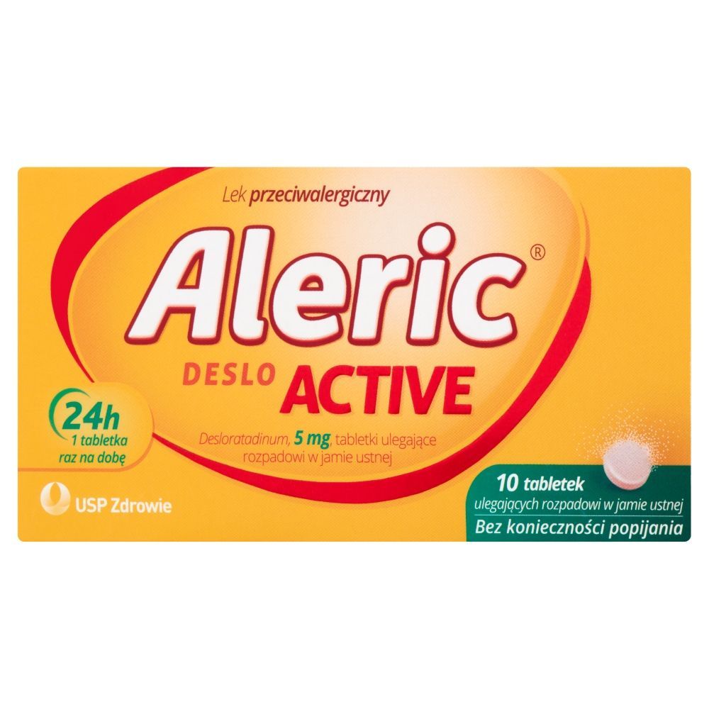 Aleric Deslo Active 5mg, 10 tabletek, na alergię i katar sienny